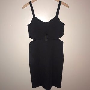 Divided Black Cut Out Dress